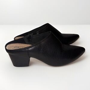 Clarks Women's Ellanie Pace Black Leather Comfort